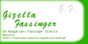 gizella fassinger business card